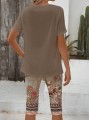 Kolorowy komplet rybaczki t-shirt (L)