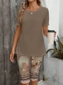 Kolorowy komplet rybaczki t-shirt (L)