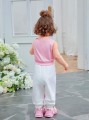 Kolorowy komplet spodnie top (9-12M)