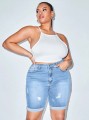 Jeansowe szorty dziury (2XL)