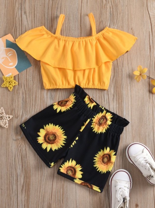 Dwukolorowy zestaw spodenki top (9-12M)