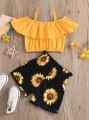 Dwukolorowy zestaw spodenki top (9-12M)