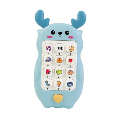 Niebieska zabawka telefon