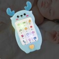Niebieska zabawka telefon