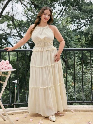 Ecru sukienka maxi (3XL)