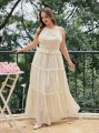 Ecru sukienka maxi (3XL)