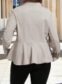Beżowa marynarka jodełka (4XL)