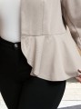 Beżowa marynarka jodełka (4XL)