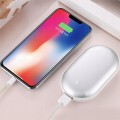 Srebrny ogrzewacz power bank 2w1