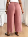 Różowe proste spodnie 7/8 (0XL)