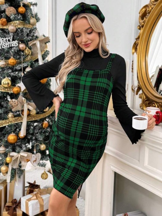 Dwukolorowy komplet sukienka bluzka (2XL)