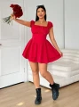Czerwony kombinezon szorty (0XL)
