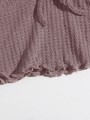 Fioletowy teksturowany top (M)