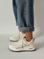 Ecru sznurowane buty sportowe (37,5)