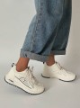 Ecru sznurowane buty sportowe (37,5)