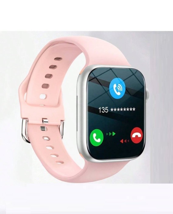 Różowy klasyczny smartwatch