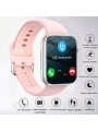 Różowy klasyczny smartwatch