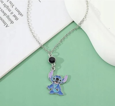 Srebrny łańcuszek zawieszka Stitch