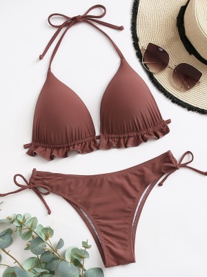 Brązowe bikini dwuczęściowe (S)