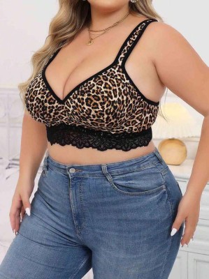 Wzorzysty biustonosz koronka (90C)