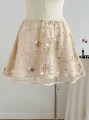 Beżowa zdobiona spódnica (3XL)