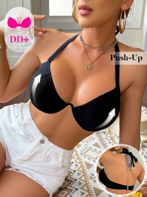 Czarny biustonosz bikini fiszbina (80E)