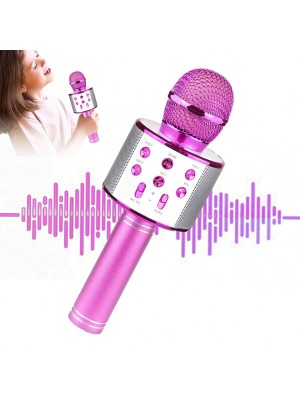Fuksjowy mikrofon do karaoke