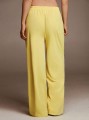 Żółte proste spodnie wiązanie (M)