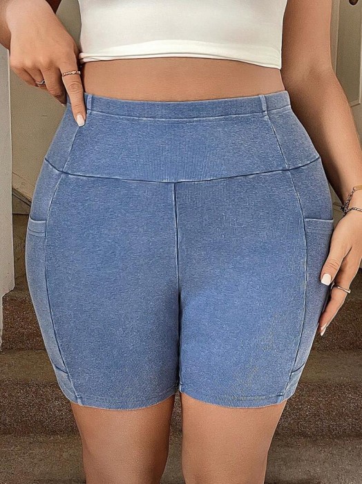 Niebieskie prążkowane kolarki (3XL)