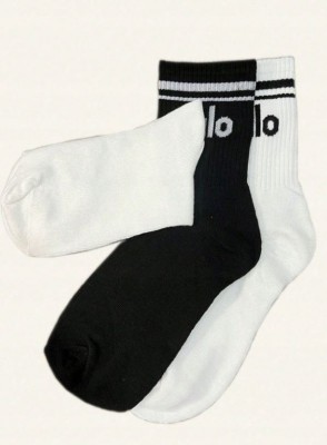 Białe czarne skarpety 2pack