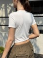 Biały krótki t-shirt nadruk (14L)