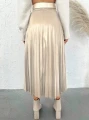 Plisowana spódnica ecru pasek (XL)