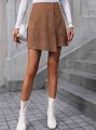 Brązowa sztruksowa spódnica (L)