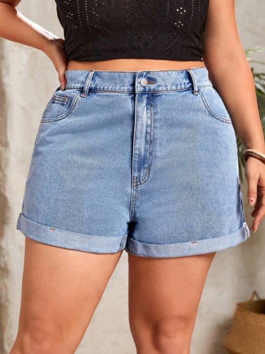 Niebieskie jeansowe spodenki (0XL)