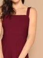 Bordowa sukienka ramiączka (XS)