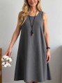 Szara sukienka bez rękawów (3XL)