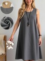 Szara sukienka bez rękawów (3XL)