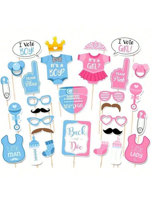 Kolorowe rekwizyty na baby shower