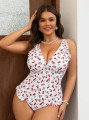 Biały strój kąpielowy wzór (3XL)