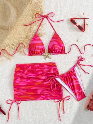 Wzorzysty zestaw kąpielowy (S)