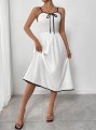Śmietankowa sukienka midi (XL)