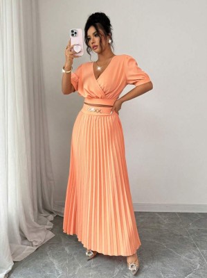 Morelowy komplet spódnica top (S)