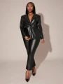 Czarny komplet legginsy blezer (0XL)