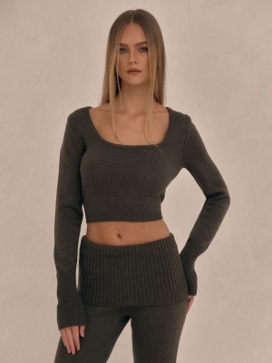 Krótki sweter długie rękawy (XS)