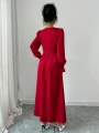 Czerwona sukienka długie rękawy (XL)
