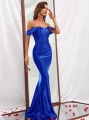 Kobaltowa suknia maxi (M)