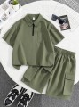 Dwuczęściowy komplet khaki (9L)