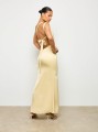 Satynowa sukienka maxi (S)