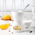 Biały ceramiczny zestaw do fondue
