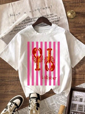 Biały t-shirt nadruk (L)